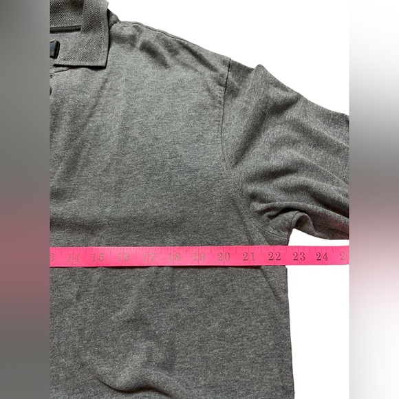 Men’s Gray Axis LA 3-button long sleeve Polo shirt, size M/M - Picture 3 of 9